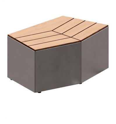 Banquette Urbaine en Bois Design Gris procity