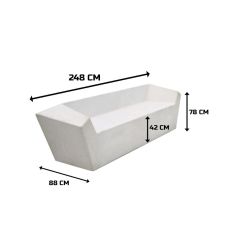 Dimensions du banc monobloc design canapé