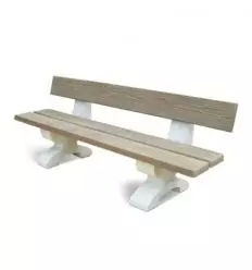 Banc collectivité béton effet bois