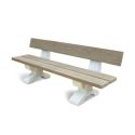 Photo : Banc collectivité béton effet bois