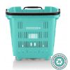 panier de courses supermarché 34L Turquoise en plastique recyclé