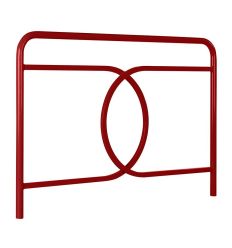 Barrière trottoir en acier L.1500 mm rouge