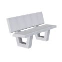 Photo : Banc béton extérieur pieds carrés Gris sablé