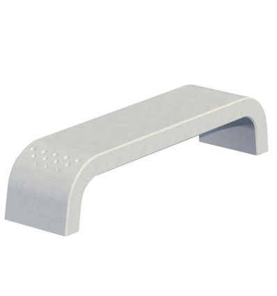 Banquette urbaine béton coloris gris sablé