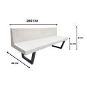 Photo : Banc en béton extérieur et pieds en acier Gris sablé