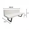 Dimensions du banc en béton extérieur avec pieds en acier