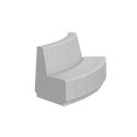 Photo : Banc béton extérieur modulable Gris sablé - Convexe