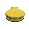 Support de sac poubelle jaune avec couvercle