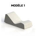 Photo : Chaise longue mobilier urbain en béton Gris sablé - Modèle 1