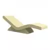 Chaise longue mobilier urbain en béton modèle 2 ocre sablé