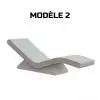 Chaise longue mobilier urbain en béton modèle 2