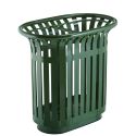Photo : Corbeille tulipe de tri sélectif Vert mousse RAL 6005 - 2 x 60 litres - Non