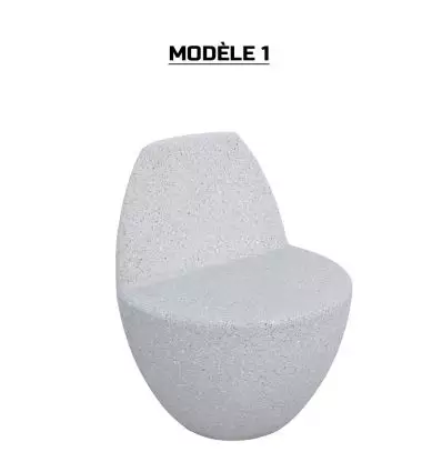 Banc béton monoplace design modèle 1