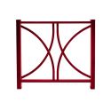 Photo : Barrière de ville en acier L.1100 mm ou L.1500 mm 1100 mm - Rouge pourpre RAL 3004 - À sceller