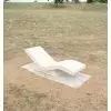 Chaise longue mobilier urbain en béton modèle 2 en conditions réelles