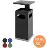 Poubelle cendrier professionnelle avec toit