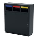 Photo : Station extérieure de tri sélectif 3 ou 4 flux Sans - 3 x 40 L - Non