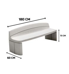 Dimensions du banc béton élégant