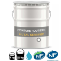 Photo : Peinture Routière et Urbaine à l’Eau Blanche Certifiée 7 kg - Peinture seule. Certification non rétro réflechissant P5 Q3 S2