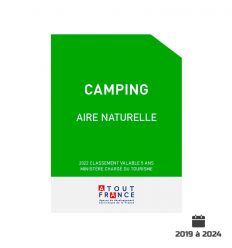 Panonceau classement camping aire naturelle