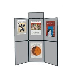Panneau exposition pliable 6 panneaux gris