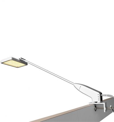 Eclairage led pour exposition -​ étau carré gris