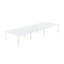 Photo : Bureau bench 6 personnes 360 cm - 126 cm - Sans écran de séparation - Blanc
