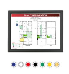 Cadre clic-clac de couleur en plastique pour Plan d'Intervention