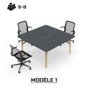 Photo : Table de réunion design Noir velours - Modèle 1
