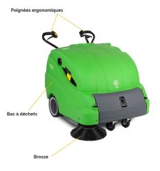 Balayeuse Autotractée ICA 712 caractéristiques