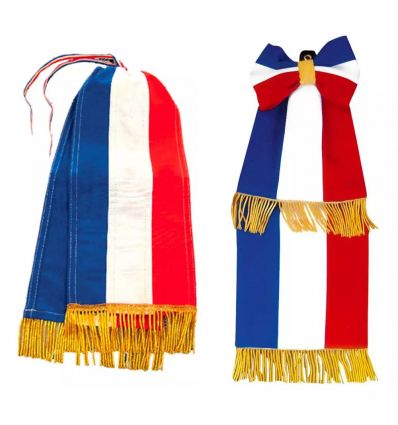Cravate tricolore pour drapeau