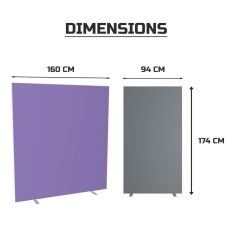 Dimensions de la cloison de séparation bureau