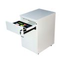 Photo : Caisson hauteur bureau métal Blanc - 3 tiroirs - 60 cm