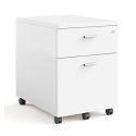 Photo : Caisson mobile bois Blanc - 2 tiroirs