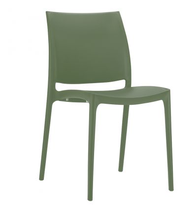Chaise terrasse CHR hauteur standard vert olive