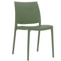 Photo : Chaise terrasse empilable extérieur Vert olive