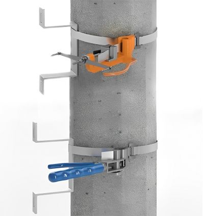 Situation tendeur à vis et tendeur à cliquet pour feuillard