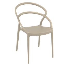 chaise de terasse pour restaurant couleur taupe