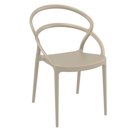 chaise de terasse pour restaurant couleur taupe