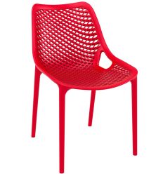 Chaise terrasse CHR en polypropylène rouge