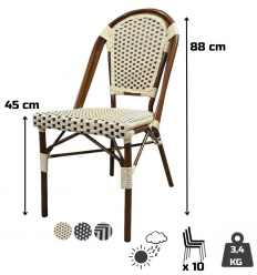 chaise bistrot 3 couleurs au choix dimensions