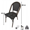 chaise bistrot textilène dimensions