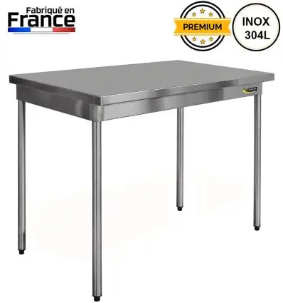Table inox 120x60 cm qualité premium