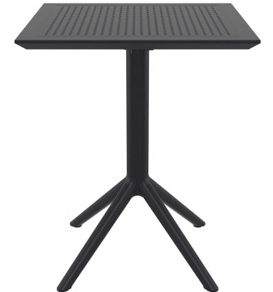 table exterieur pour restaurant carré couleur noir