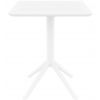 table exterieur pour restaurant carré couleur blanc