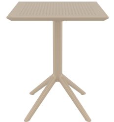 table exterieur pour restaurant carré couleur taupe