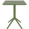 table exterieur pour restaurant carré couleur vert olive