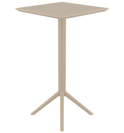 table haute pour terrasse restaurant taupe