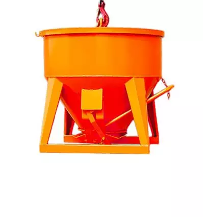 Benne à béton surbaissée vidage avec goulotte en option