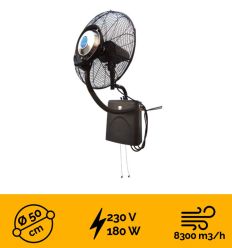 Ventilateur brumisateur mural professionnel
